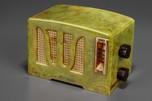 RCA RC350 ’Tulip-Grill’ Catalin Radio in Marbelized Lettuce Green